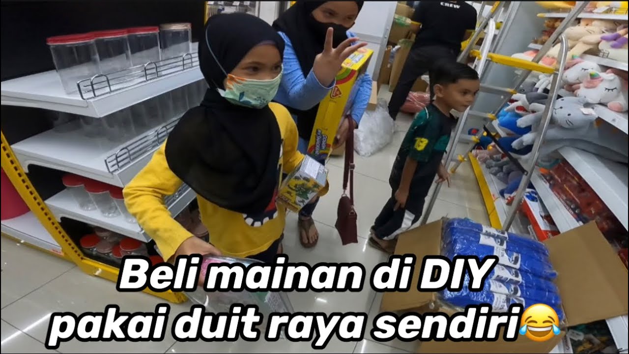 Shopping DIY pakai duit raya 😂 - YouTube