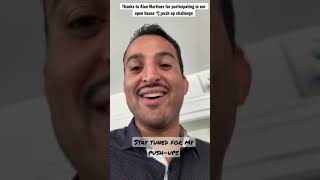 Here Alan Martinez participating in the push-ups challenge.