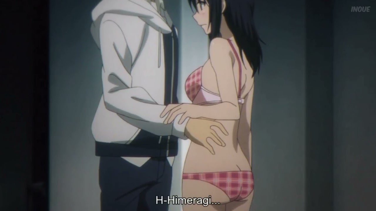 The more fanservice type of moments in Strike the Blood Part 3