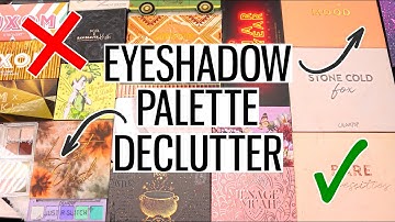 HUGE EYESHADOW PALETTE DECLUTTER 2021 😱 PART 3