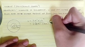 how to find the volume of a torus (doughnut shape)