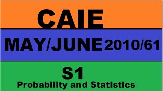 Guided Solution 9709 Statistics  1 May June 2010 Paper 61