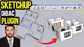 How To Use Dibac in SketchUp | install dibac plugin in sketchup |cad show