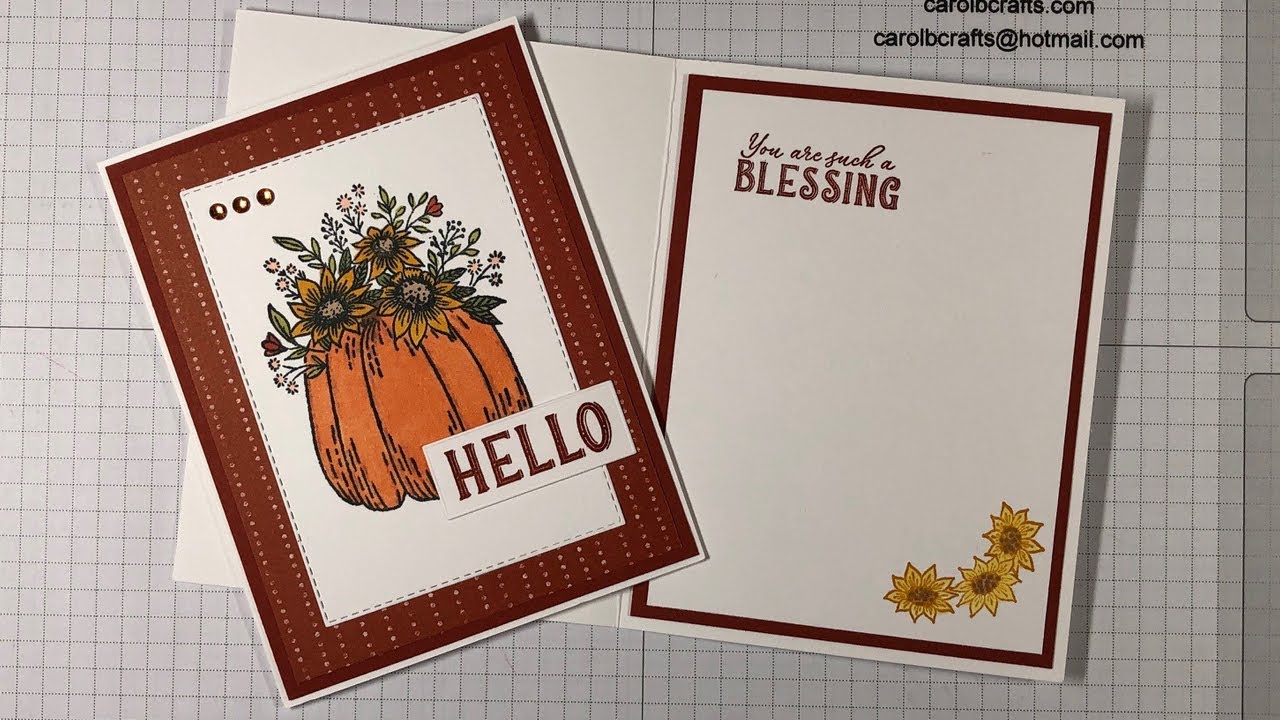 How to use Stampin' Up! Masking Paper w/ HELLO HARVEST Stamps Thanksgiving Card Workshop Wednesday