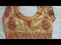 Embroidery Blouse cutting and stitching in Hindi ||Embroidery blouse back neck cutting and stitching