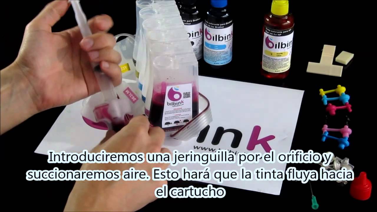 Como recargar un CISS con cartuchos HP363 para impresoras HP
