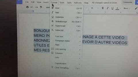 GOOGLE DOCS COMMENT METTRE EN FORME UN TEXTE  FACILEMENT ET RAPIDEMENT