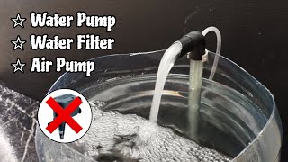 How to make a fish tank from gallon with aerator airlift filter at home | DIY filter for fish tank