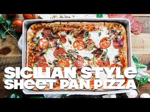 Sicilian Pizza Recipe for crispy sheet pan pizza (How to make pan pizza)