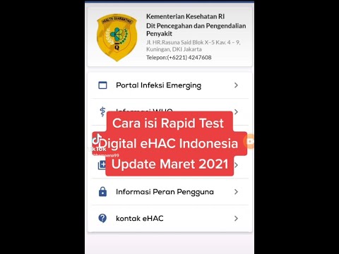 Update Video Cara isi RAPID TEST DIGITAL eHAC Indonesia | Daftar Paspor Kesehatan #shorts