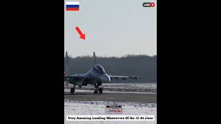 Amazing Landing Maneuvers Of Su-35 At Close #shortvideo #shortsfeed