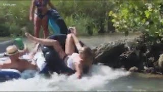 Man makes montage of flipping Guadalupe River tubers