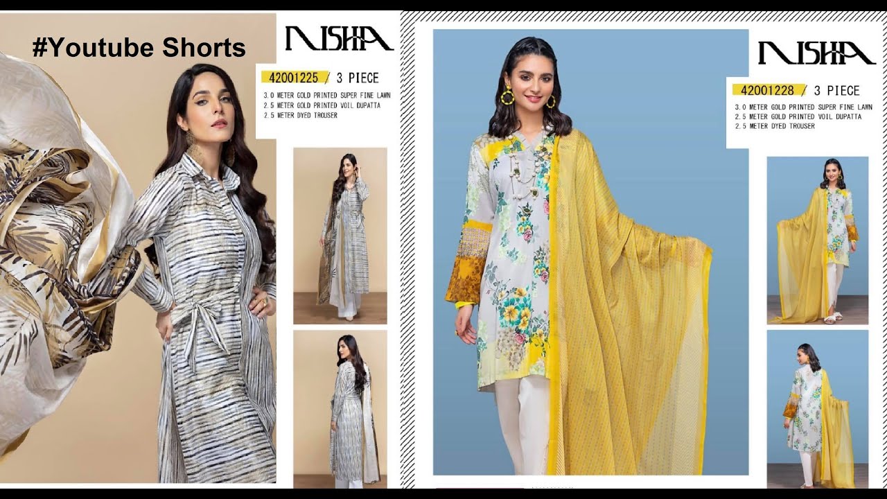 nishat linen lawn 2021 | Original | Summer dress design 2021 | Youtube Shorts