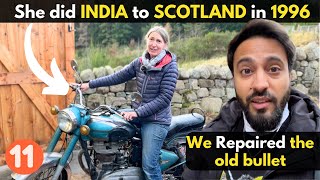 SHE rode a BULLET from INDIA  to SCOTLAND in 1996 [Royal Enfield]