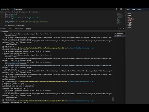 Real-Time Text Translator with Python