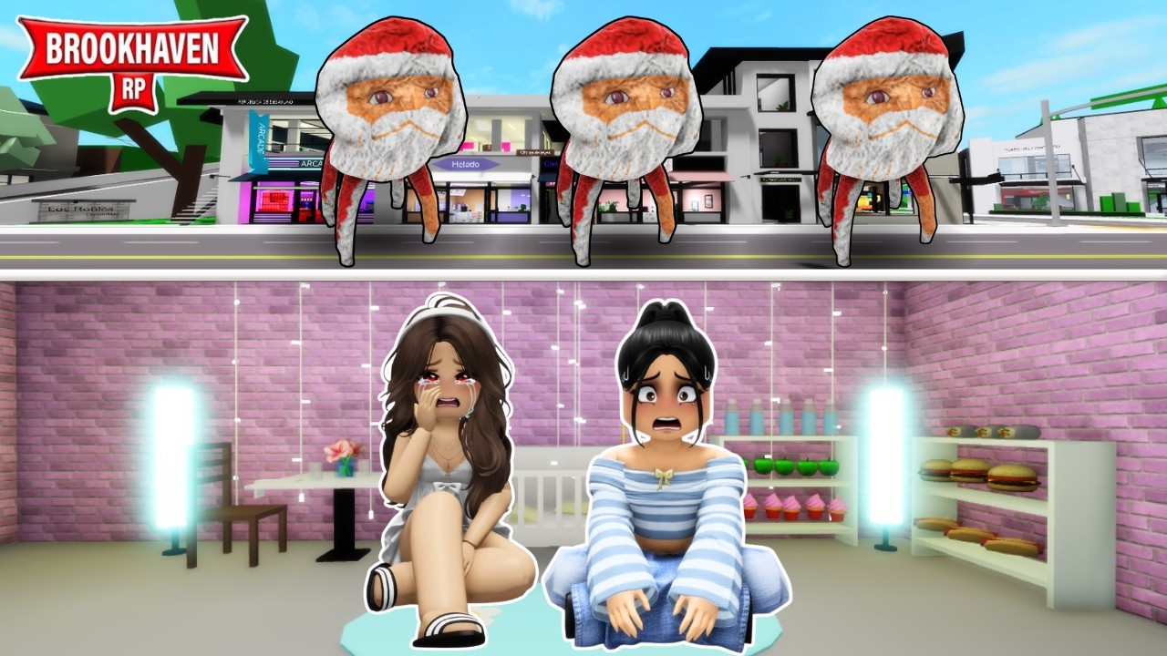 CONSTRUIMOS UN BUNKER PARA ESCONDERNOS DE GOO GOO GAGA EN BROOKHAVEN CON MI HERMANA #roblox