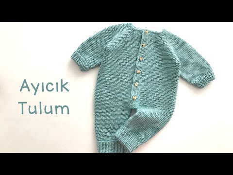 Ayıcık Tulum - 1 | Bebek Uyku Tulumu | Yenidoğan Bebek Tulumu | Baby Jumpsuit Knitting Pattern