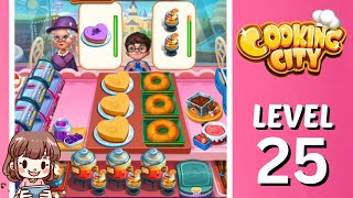 Cooking City Sweet House Level 25 🍩🍹 | No Boosters ⭐⭐⭐