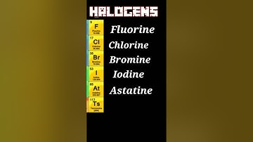 HALOGENS ||Group 17 elements...