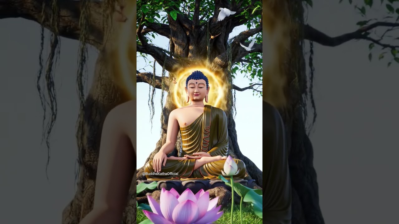 Peaceful Lord Buddha Meditation Under Bodhi Tree | Divine 8 Second Short | Spiritual Vibes