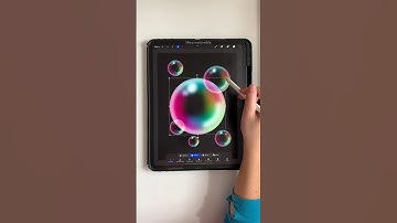 How to draw bubbles! #digitalart #procreate #ipad #cute #tutorial #easy #fun #3d #bubble #drawing