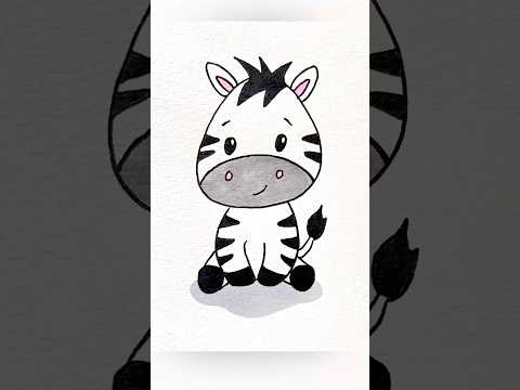 Easy Zebra Drawing Cute