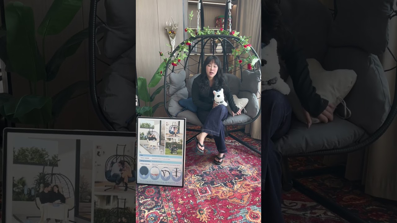 Double swing egg chair 