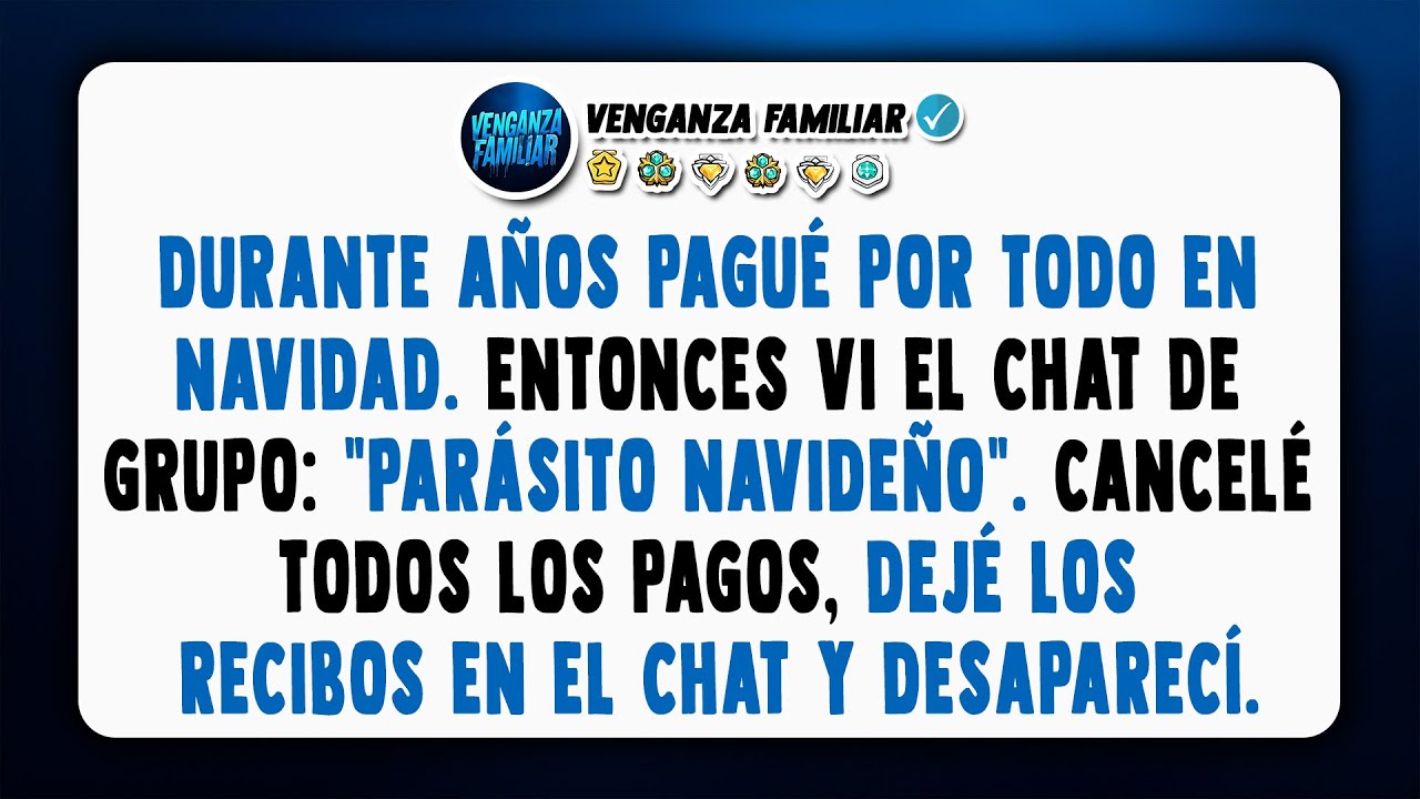 Durante años pagué por todo en Navidad. Entonces vi el chat del grupo...
