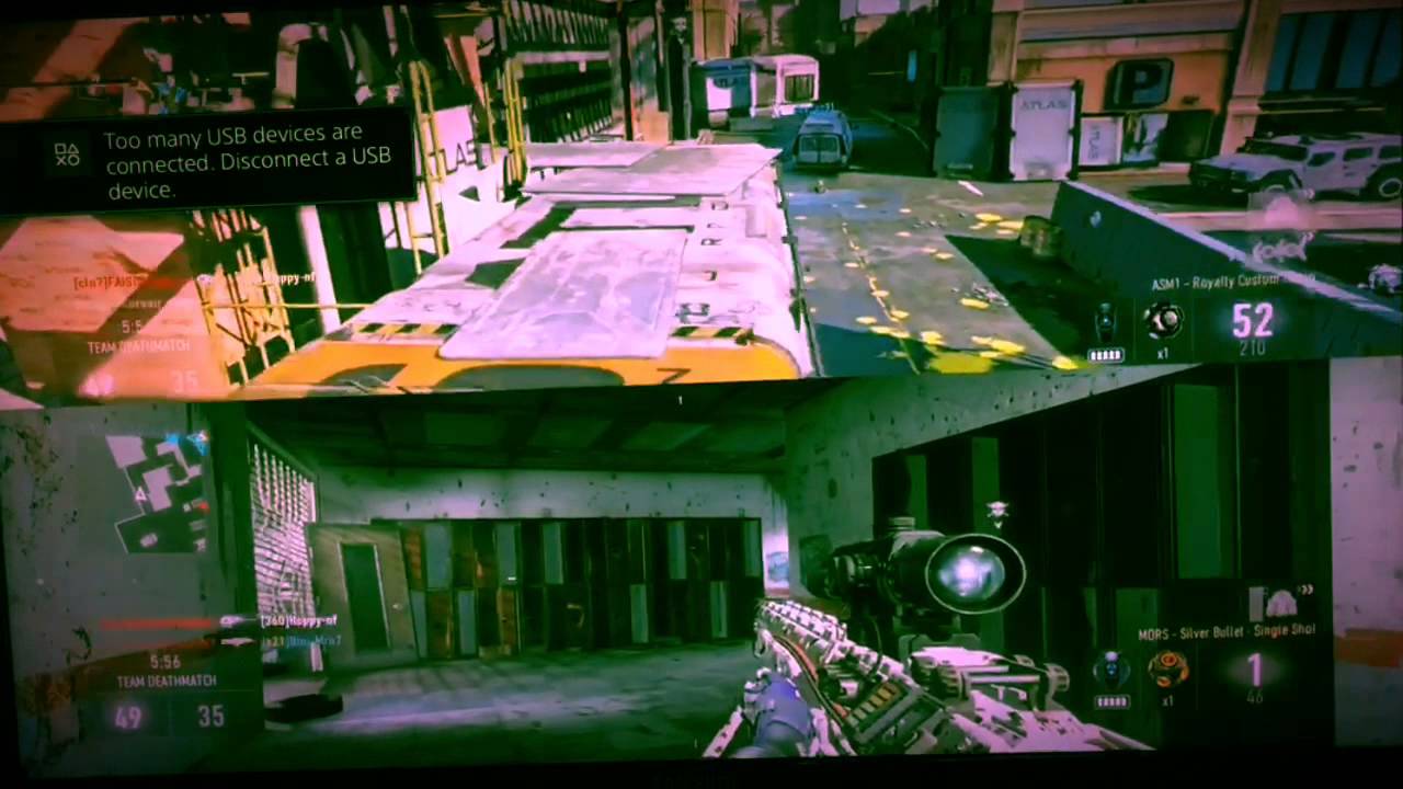 call of duty AW split screen gameplay YouTube