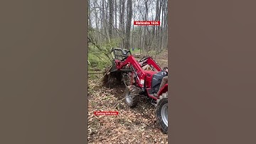 Plucking trees Mahindra tractor with grapple #shorts  #tractor