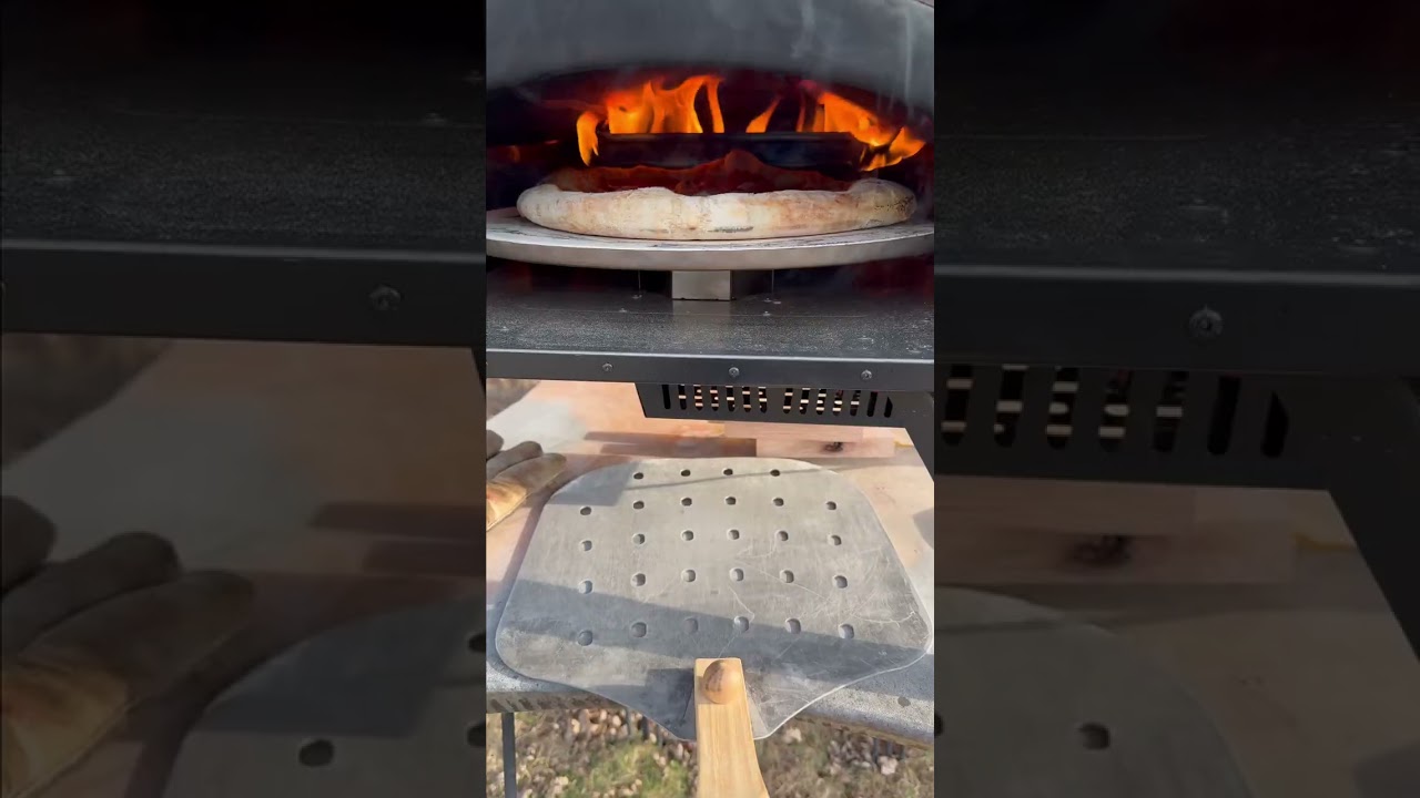 The oven that changes everything. 🔥⁠ Bertello SimulFIRE 16" Rotating Outdoor Pizza Oven