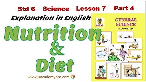 Std 6 Science Lesson 7 Nutrition & Diet Part 4 class 6 chapter 6 Explanation in English SSC Board