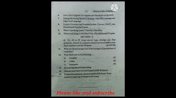 Computer Application previous paper jammu university 1st semester