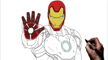 How To Draw Iron Man | Step By Step | Marvel