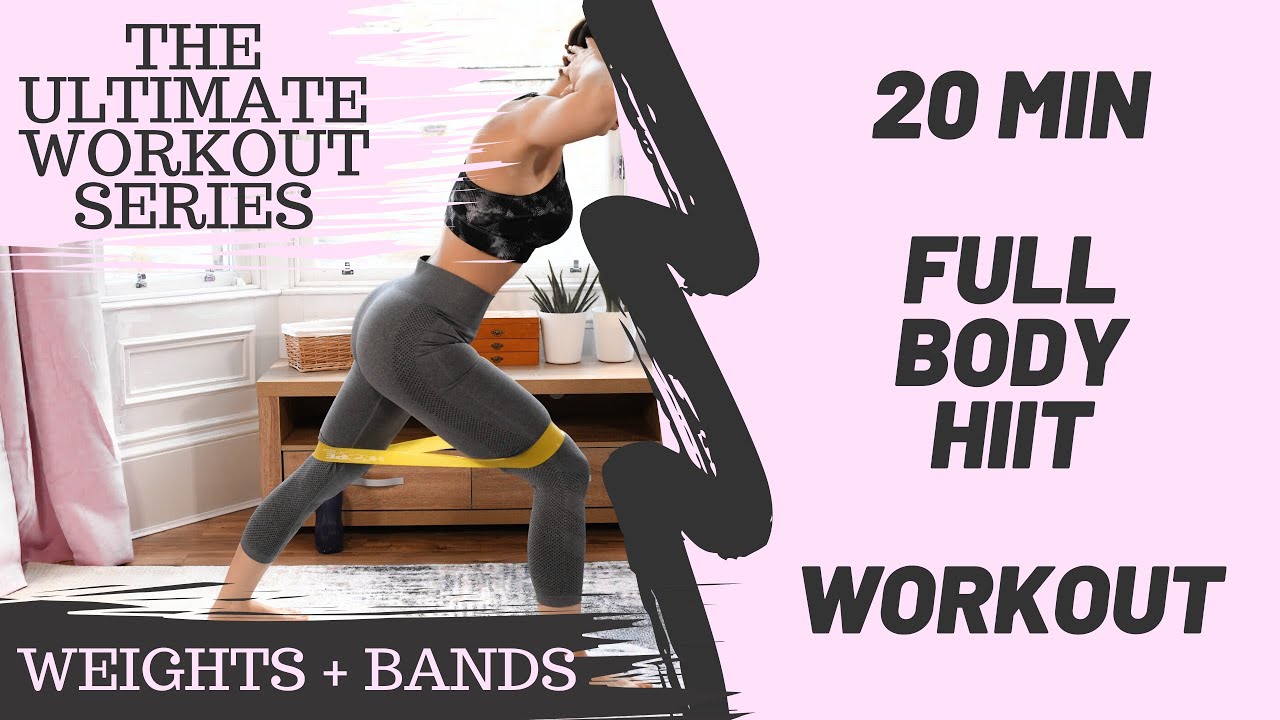 FULL BODY HIIT at Home Workout | Dumbbells + Resistance ...