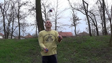 Juggling 3 balls fake columns pattern