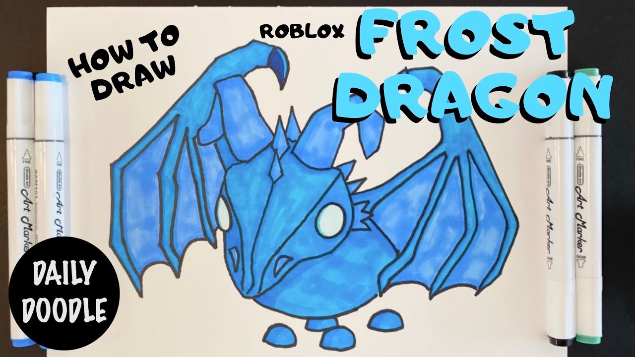 How to Draw the Frost Fury Dragon Roblox Adopt Me Pet - KidzTube