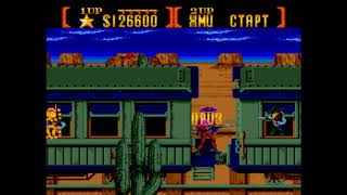 Sunset Riders. Sega. PC. Easy Skill. Gameplay for Cormano.