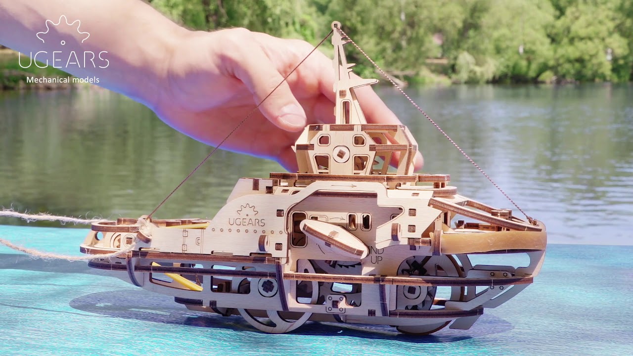 Wooden Tugboat Model