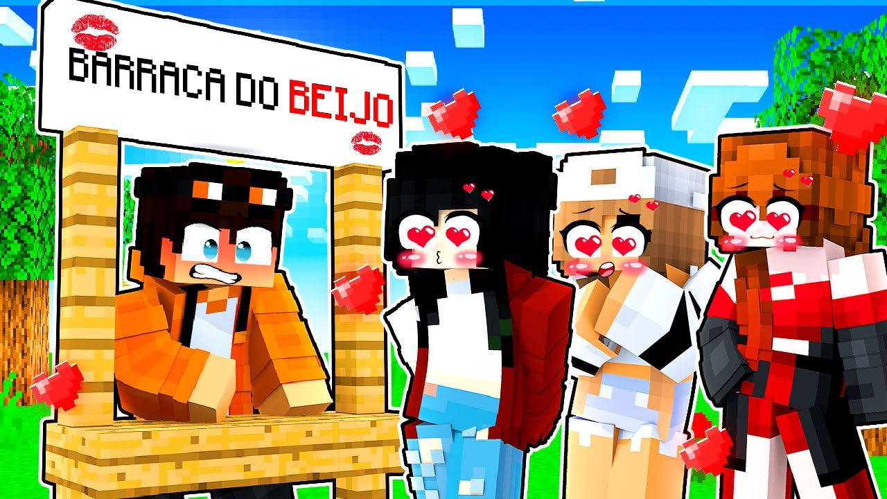 ABRI uma BARRACA DO BEIJO no Minecraft!