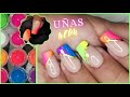 Como aplicar PIGMENTOS NEON en las UÑAS / Diseño en CLIENTA