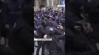Спецназ оттеснил протестующих от входов в парламент Грузии