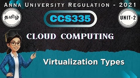 Virtualization Types in Cloud Computing in tamil||CCS335||Unit-2||Anna university regulation 2021.