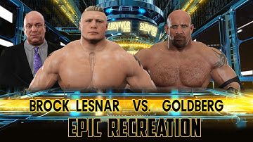 BROCK LESNAR VS GOLDBERG | SURVIVOR SERIES 2016 | EPIC RECREATION | WWE 2K17 |