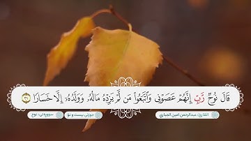 سورة نوح ترتیل راقي بصوت القارئ عبدالرحمن امين الجباري