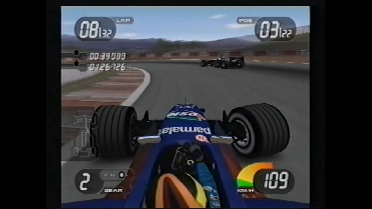 PlayStation2 Formula One 2001 - Spain (excerpts of half distance race, with best lap)