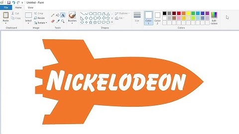 How to draw a Rocket Nickelodeon logo using MS Paint | How to draw on your computer