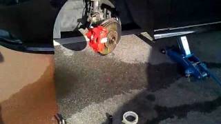 saab red calipers black rims