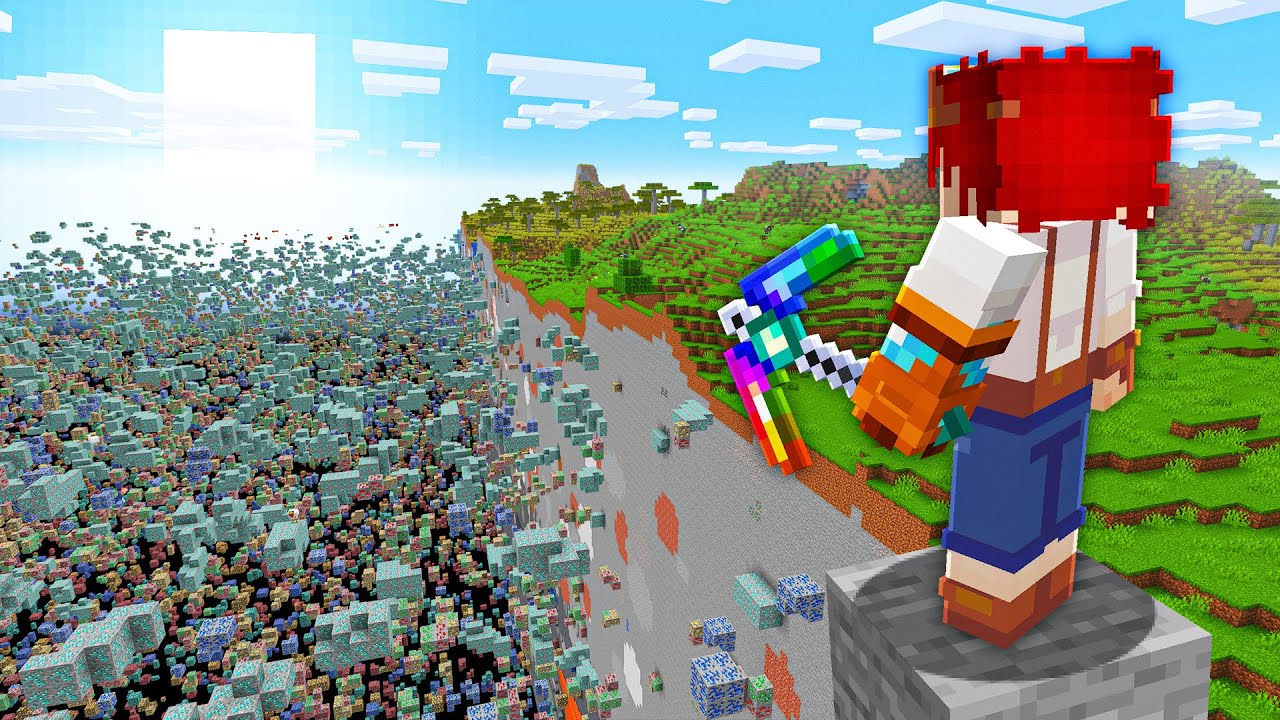 ABRI O MUNDO PARA MINERAR TODOS OS MINÉRIOS DO MINECRAFT - Absurdo 2