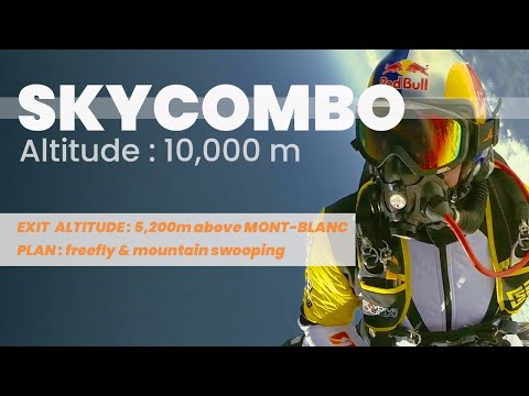 SKYCOMBO : freeflying at 10,000m and speed flying along Mont blanc